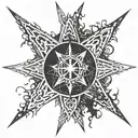 warhammer 40 chaos star tattoo design idea