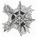 warhammer 40 chaos star tattoo design idea