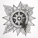 warhammer 40 chaos star tattoo design idea