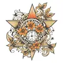 pendulum and name mattie lize tattoo design idea