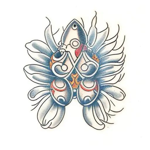 cowrie shells tattoo design idea