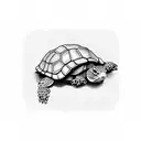 box turtle tattoo design idea