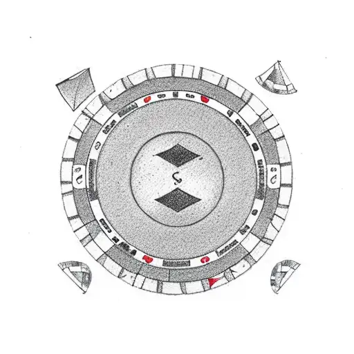 A stack of poker chips with a graph depicting your successful trades tattoo design idea