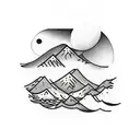 Mountain Scene tattoo design idea