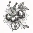 cherry, cherry bomb tattoo design idea