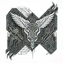 Wing tattoo design idea