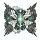 Wing tattoo design idea