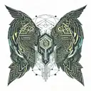Wing tattoo design idea