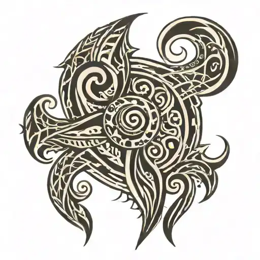 Tribal arm tattoo for a man with the names Harrison and Bethany in it. All black. tattoo design idea