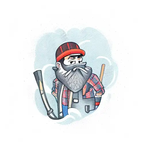 lumberjack tattoo design idea