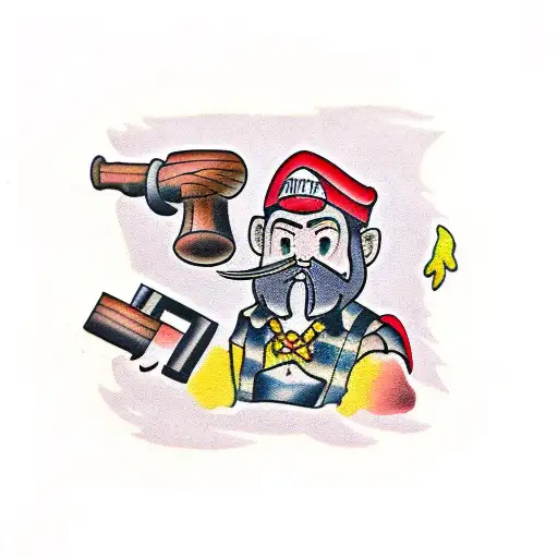 lumberjack tattoo design idea