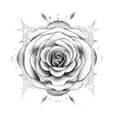 roses mandala tattoo design idea