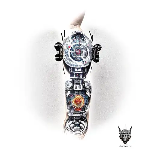 robotic arm  tattoo design idea