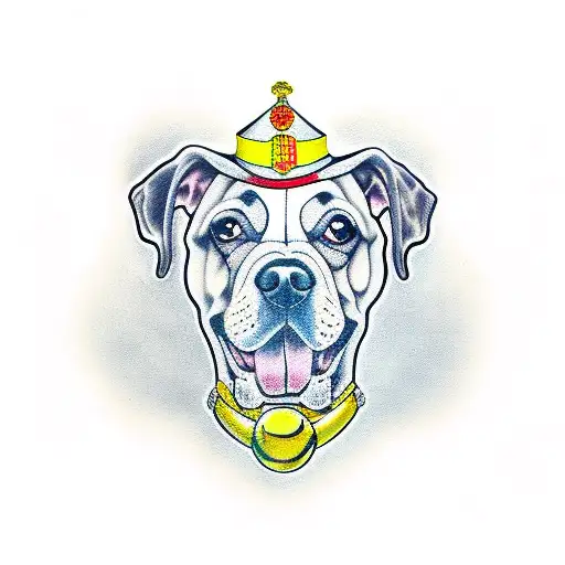 spanish mastin dog tattoo design idea