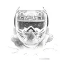 A snowmobile racing through a circuit board tattoo design idea