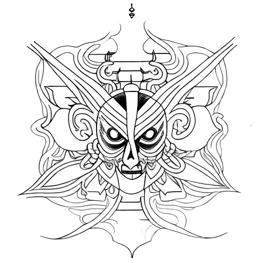 spiritual impermanence of life tattoo design idea