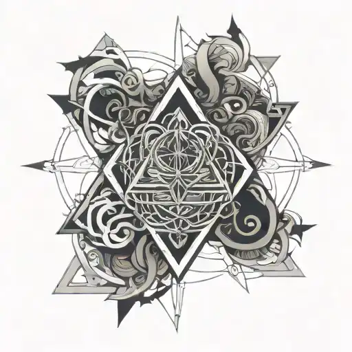 Roman holy trinity  tattoo design idea