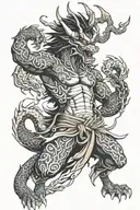 kaido dragon form tattoo design idea