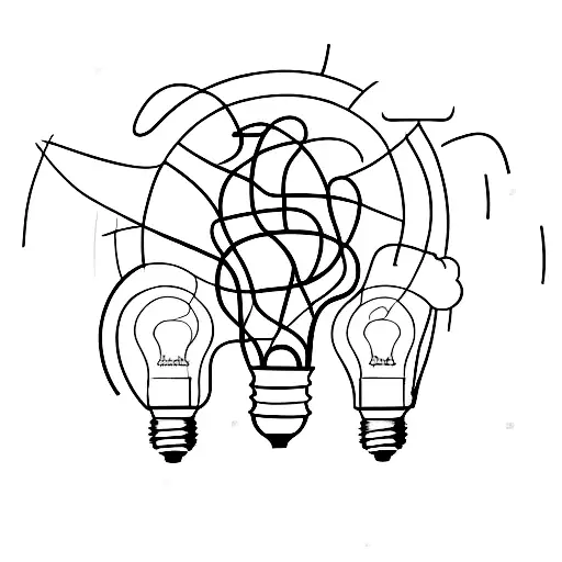 Lightbulb as a speaker tattoo design idea