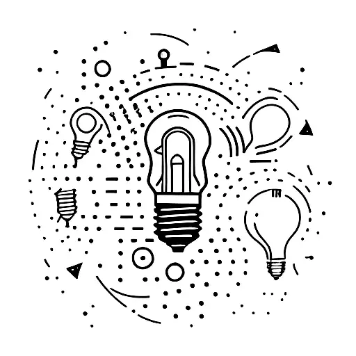 Speaker with lightbulb tattoo design idea