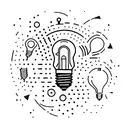 Speaker with lightbulb tattoo design idea