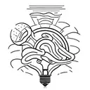 Speaker with lightbulb tattoo design idea