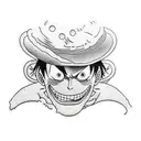 A detailed tattoo of Monkey D. Luffy from One Piece  tattoo design idea
