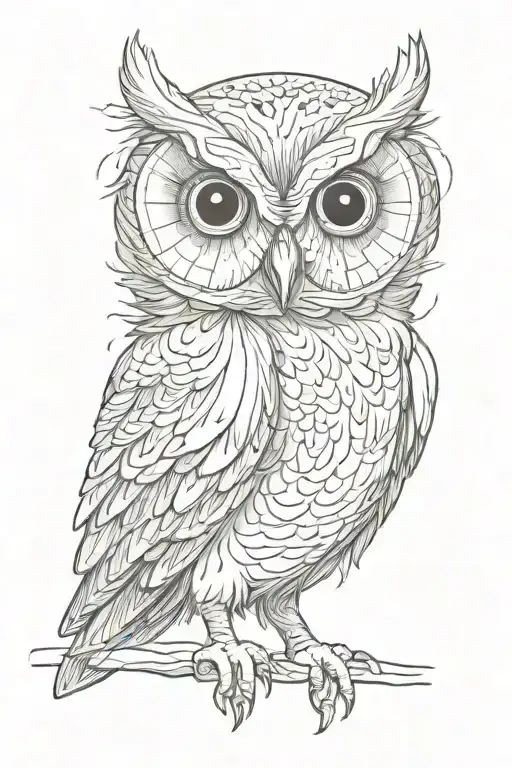 Owl tattoo design idea
