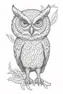 Owl tattoo design idea