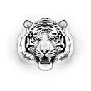 tiger with his full body  tattoo design idea