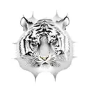 tiger with his full body  tattoo design idea