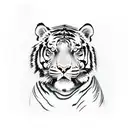 tiger with his full body  tattoo design idea