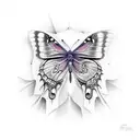 butterfly coming out of cocoon  tattoo design idea