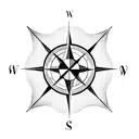 compass / arrow from a bow tattoo design idea