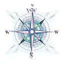 compass / arrow from a bow tattoo design idea