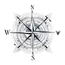 compass / arrow from a bow tattoo design idea