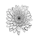 Gerbera, E, L tattoo design idea