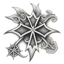 Maltese cross tattoo design idea