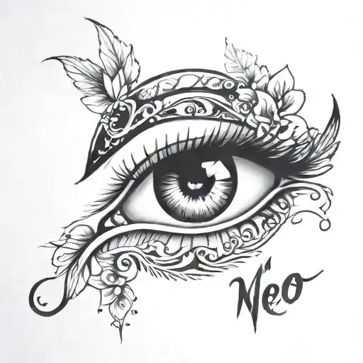 above eyebrow words  tattoo design idea