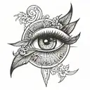 above eyebrow words  tattoo design idea