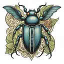 stag beetle tattoo design idea