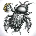 stag beetle tattoo design idea