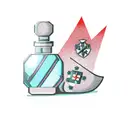 Magical potion bottle with Harry Potter's glasses and a nurse's hat tattoo design idea