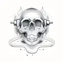 firefighter skull  tattoo design idea