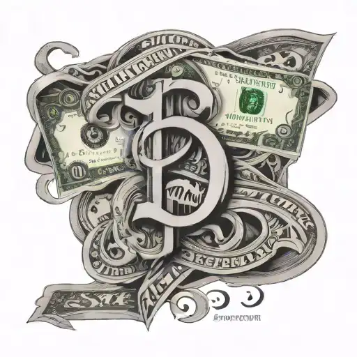 money movement words with a 27 behind it  tattoo design idea