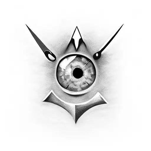 scissors, time, eyes, money, salon tattoo design idea