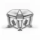 coffin of life tattoo design idea