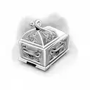 coffin of life tattoo design idea