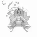 stairs to heaven tattoo design idea