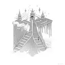 stairs to heaven tattoo design idea